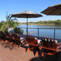 Aussicht auf den Okavango - Shametu Lodge