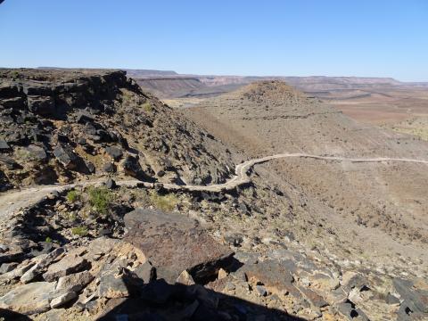 Abfahrt in den Fish River Canyon