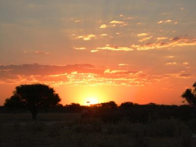 Kalahari Sonnenuntergang