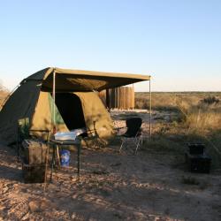 Motopi Campsite in der zentralen Kalahari 